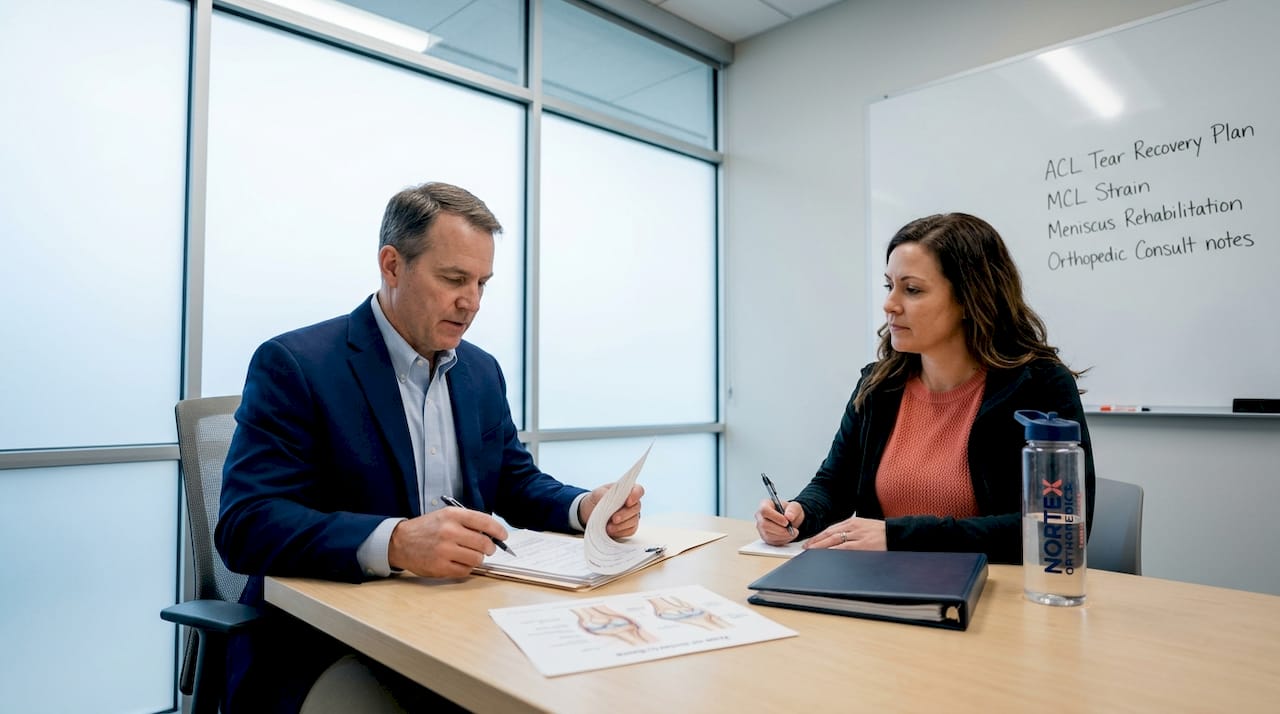 Doctor and patient discuss stem cell treatment