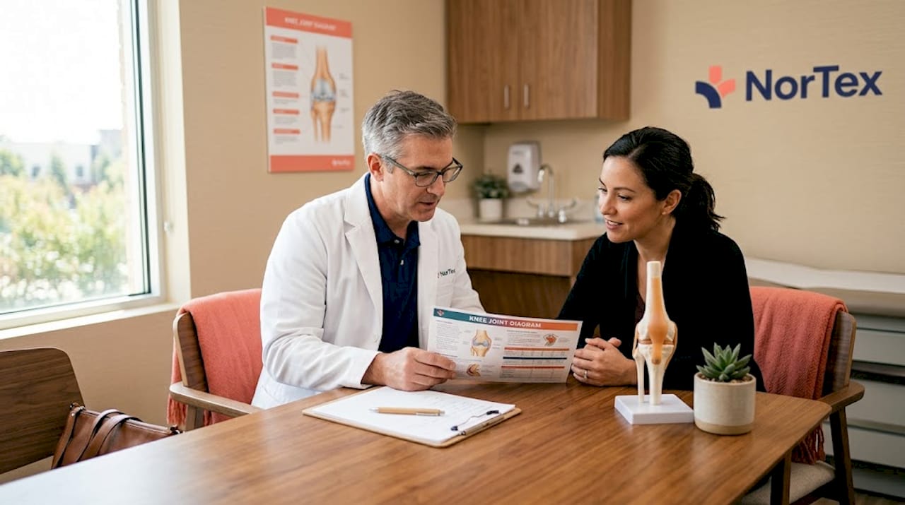 Doctor explaining tissue regeneration to patient