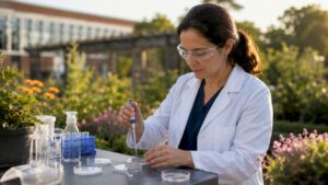 Female scientist working in regenerative medicine lab